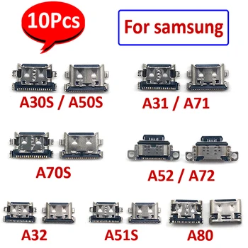 10 шт., USB Зарядное Устройство Micro Порты и Разъемы Разъем Док-станции Для Samsung Galaxy A30S A50S A31 A71 A32 A51 A52 A72 A70S A80 A30
