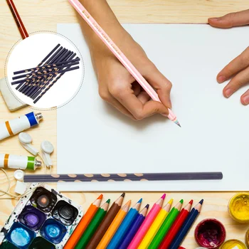 12 шт. креативных карандашей, модные детские стационарные разноцветные деревянные для малышей В подарок