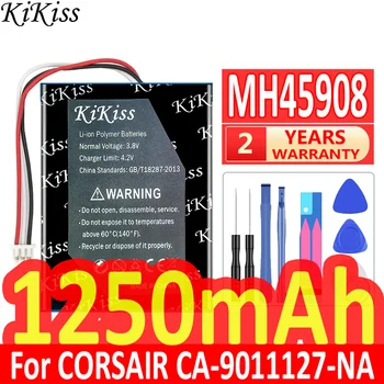 1250 мАч KiKiss Мощный Аккумулятор Для CORSAIR CA-9011127-NA 9011136-AP Для Garmin MH45908 H2100 Dolby 7.1 Bateria