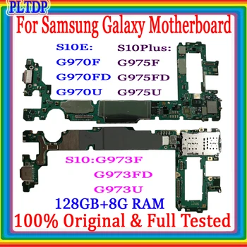 128 ГБ Оригинальная Разблокированная Материнская Плата Для Samsung Galaxy S10Plus G975F/FD G975U S10 G973F/FD G973U S10E G970F/FD G970U Материнская Плата