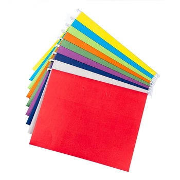 15 упаковок подвесных папок для файлов Размером с букву - Папки для файлов разных цветов - Регулируемые язычки 1/5 среза Папки для файлов с язычками