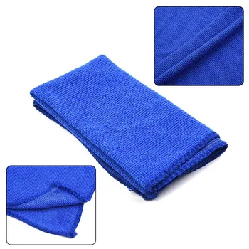 1шт 30 * 30 см Синие полотенца для чистки автомобиля из микрофибры, для мытья кухни, для автоматической уборки дома, для мытья чистой тканью из сверхтонкого волокна