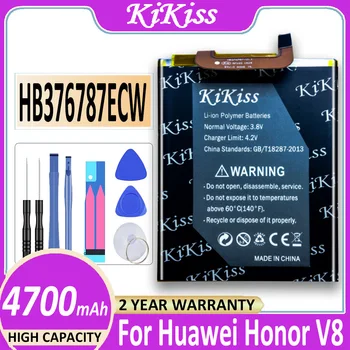 4700 мАч KiKiss Бесплатный Инструмент HB376787ECW Аккумулятор Мобильного Телефона Для Huawei Honor V8 Batterij Batteria + Номер Отслеживания