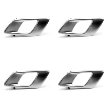 4X Внутренняя ручка левой внутренней двери автомобиля для Ford Ranger 2012-2021 Everest 2015-2021 Mazda BT50 2012-2019 Серебристо-серый