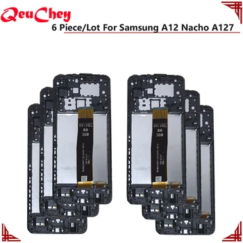 6 шт./лот Оригинальный Для Samsung Galaxy A12 Nacho A127 ЖК-дисплей с сенсорным экраном В сборе Для A127F A127M С рамкой
