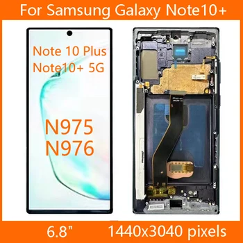 Amoled Дисплей Note 10 Plus Для Samsung Galaxy note10 plus ЖК-дисплей N975 N975F с Сенсорным экраном и Цифровым Преобразователем в сборе для samsung note 10 +