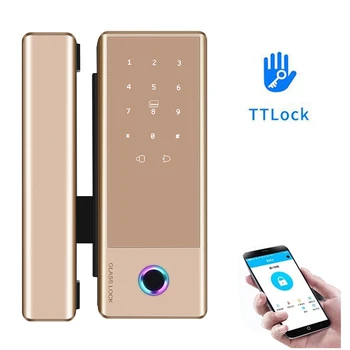 Bluetooth TTLOCK Смарт-замки для дверей с двойным, одинарным стеклом или деревянной дверью Дополнительный пульт дистанционного управления Wifi-концентратором