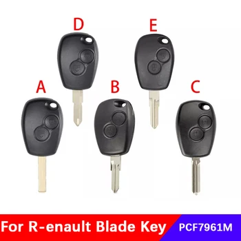 CN010072 Вторичный рынок 2-кнопочный круглый дистанционный ключ от машины для R-enault 433 МГц с PCF7961M/4A VA2