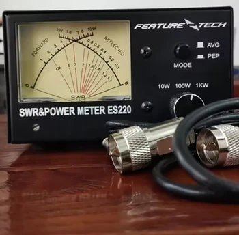 ES220 V2 1000 Вт КСВ-метр Измеритель мощности VHF/UHF Двухдиапазонный 140-480 МГц Средний /PEP-метр