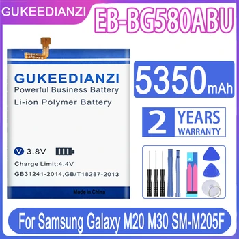 GUKEEDIANZI EB-BG580ABU 5350 мАч Сменный Аккумулятор Для Samsung Galaxy M20 M30 SM-M205F Batteria + Бесплатные Инструменты