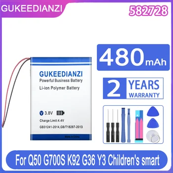 GUKEEDIANZI Сменный Аккумулятор 582728 480 мАч Для Q50 G700S K92 G36 Y3 Для детских умных часов mp3 602828 Bateria