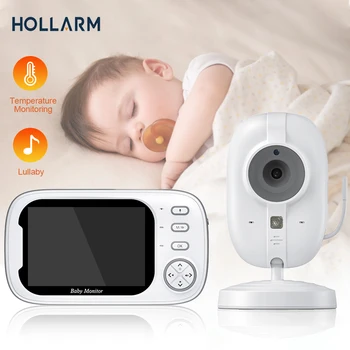 Hollarm 3,5-дюймовый Видеоняня С камерой ночного видения, Мониторинг температуры, Беспроводная камера безопасности для няни с высоким разрешением