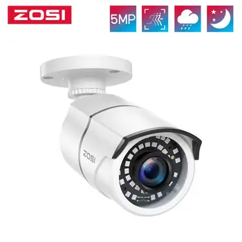 IP-камера ZOSI PoE 5MP HD Наружная водонепроницаемая инфракрасная 36-метровая камера ночного видения Видеонаблюдения