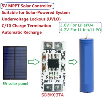 Mini 1A DC5V MPPT Солнечный Контроллер заряда 4.2V/3.7V 3.6V/ 3.2V Модуль Зарядного Устройства Для Системы с солнечной Батареей Li-PO LiFePO4 Battery
