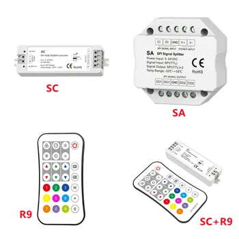 WiFi RF SPI RGB/RGBW SPI светодиодный контроллер SPI выходного сигнала для 45 видов цифровых микросхем RGB/RGBW/WS2811/WS2812B светодиодной ленты DC5-24V