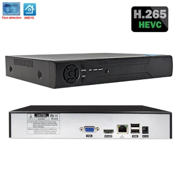 XMEYE 9 Каналов 4K NVR ONVIF H.265 Поддержка Сетевого Видеомагнитофона Face Detet 5MP с HDMI P2P IP-камерой Face Cloud Mobile