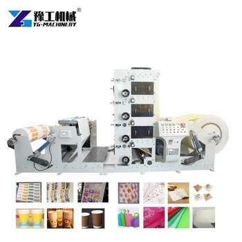 Автоматическая машина для печати бумажных стаканчиков Флексографский печатный станок Офсетная флексографская печатная машина 6-цветная печатная машина Roto