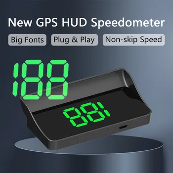 Автомобильный OBD2 GPS Головной дисплей, проектор на лобовом стекле, Цифровой Спидометр автомобиля, КМ / Ч, миль / ч, Аксессуары для автоэлектроники