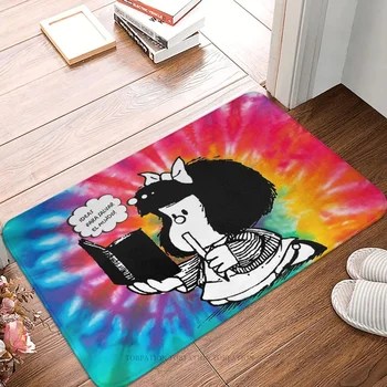 Аниме Mafalda Нескользящий коврик, меняющий мир, коврик для ванной, спальни, Уличный ковер, домашний декор с рисунком