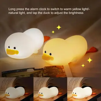 Атмосферная Лампа Прекрасный Регулируемый Виниловый Сенсорный Датчик Duck Night Light Реквизит Для Съемки