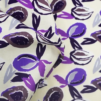 Баклажанно-Фиолетовая Ткань Из Чистого Хлопка Для Платья Tissus Au Mètre Telas Para Vestidos Ткань Juta Em Metro Для Шитья Coton Tecido