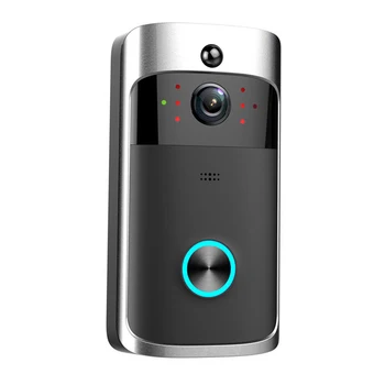 Беспроводной Умный Дверной Звонок V5 с Шумоподавляющим Микрофоном 720P HD 166-градусная Широкоугольная Камера Дверной Звонок Оборудование Для Домашней Безопасности