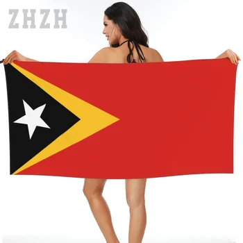 Больше дизайна, Эмблема флага Восточного Тимора, Банное полотенце, Быстросохнущая Микрофибра, впитывающая мягкую воду, Дышащая Пляжная одежда для плавания, Ванная комната