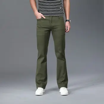 Весна и осень 2023, новые модные однотонные джинсы из денима, мужские повседневные тонкие Удобные высококачественные Новые брюки, Брюки U04