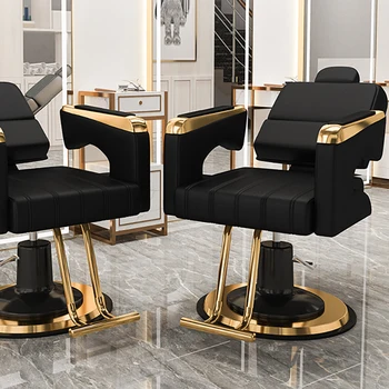 Вращающееся кресло с откидной спинкой, Салонное кресло, Шампунь для парикмахерского салона, Парикмахерское кресло, Роскошная Мебель для профессионального салона красоты Cadeira De Barbeiro