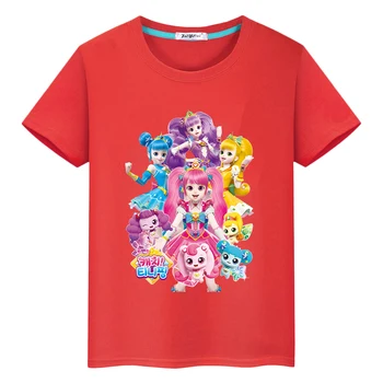 Детская футболка Tini Ping из 100% хлопка, короткие топы с принтом, одежда для мальчиков и девочек, футболки с аниме y2k, цельная летняя повседневная детская одежда