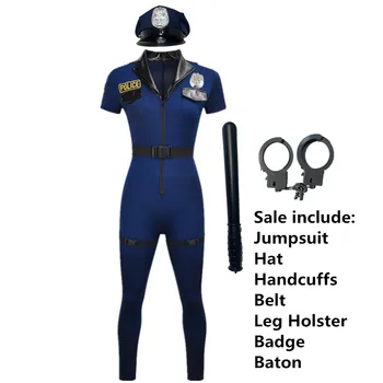 Женский сексуальный костюм полицейского, униформа полицейского для косплея, нарядное вечернее платье для женщины-полицейского на Хэллоуин