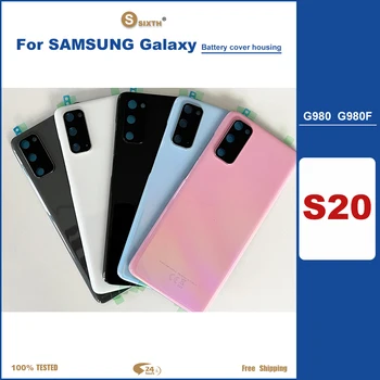 Замена Заднего Стекла С Логотипом Для Samsung Galaxy S20 G980 G980F Крышка Батарейного Отсека Корпус Задней Двери Водонепроницаемый