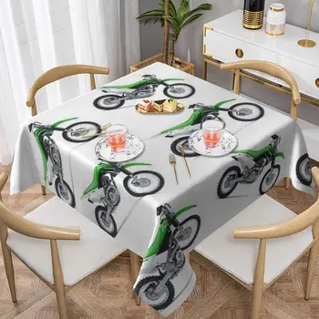 Зеленая скатерть для велосипеда, водонепроницаемая скатерть, декоративное покрытие стола для обеденного стола, фуршетов, кемпинга