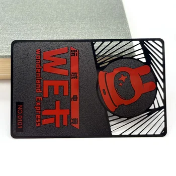 Индивидуальная роскошная членская карточка подарочная карта из черного металла толщиной 0,8 мм, визитная карточка из нержавеющей стали с лазерной гравировкой