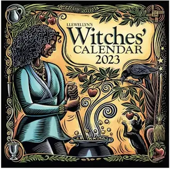 Календарь ведьм на 2023 год – настенный календарь, семейный календарь с 12 иллюстрациями, подвесные декоративные календари для