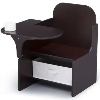 Классический стул Письменный стол с ящиком для хранения Greenguard Gold Сертифицированный Детский столик из темного шоколада