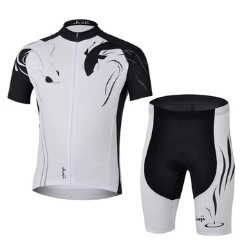 Комплект джерси для велоспорта MTB, Быстросохнущий Дышащий велосипед с коротким рукавом, мужская одежда для верховой езды, шорты на силиконовой подушке на лето