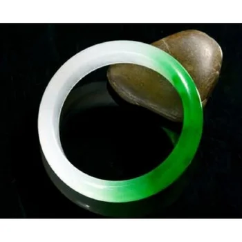 Красивый Натуральный 56-64 мм зеленый нефритовый браслет с драгоценным камнем жадеит