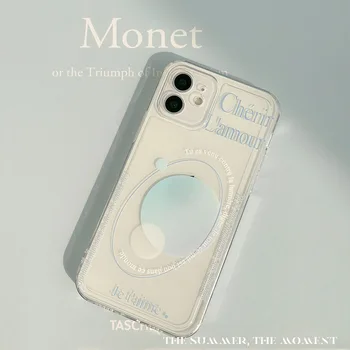 Креативный прозрачный чехол для телефона moon для iPhone 14 13 12 11 Pro Max Plus Mini X XS XR 7 8 SE 2020 противоударный задний корпус