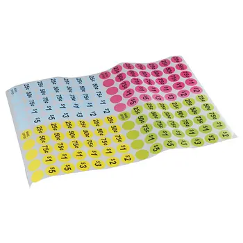 Круглые наклейки с этикетками Цены Этикетки для продажи Неоновые цвета Наклейки для дворовой распродажи с ценой Наклейки для цен