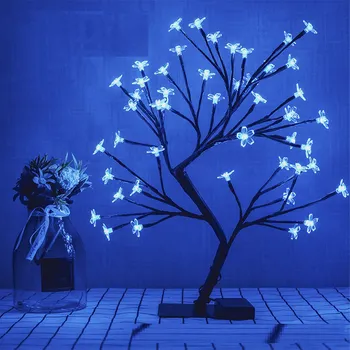 Лампа в виде дерева Сакура Изысканные осветительные декоры Бытовой светодиодный ночник