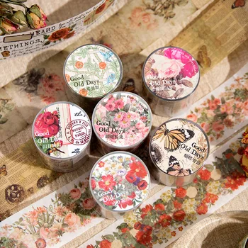 Ленты Васи Винтажная маскирующая лента для растений-бабочек, клей для японской бумаги для скрапбукинга, декоративные канцелярские принадлежности 
