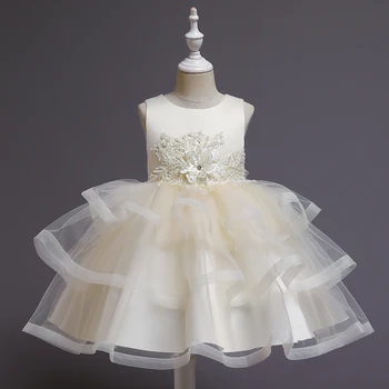 Летнее платье, детская одежда, белая пачка, свадебные платья для девочек, Элегантное праздничное платье принцессы, детское праздничное платье