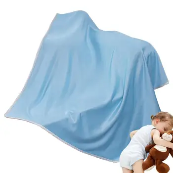Летнее покрывало для дивана, Дышащее Охлаждающее детское одеяло из ледяного шелка, легкое одеяло для сна на автомобильном диване, дорожное одеяло