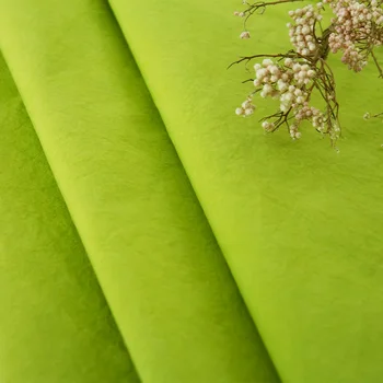 Летний Новый тонкий хлопчатобумажный материал Горчично-зеленая хлопчатобумажная ткань для одежды cheongsam Skirt tissu