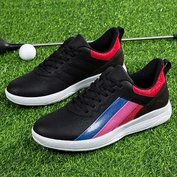 Лучшая мужская обувь для гольфа, женская Кожаная обувь для тренировок по гольфу, спортивная обувь на резиновой подошве, мужские брендовые кроссовки для гольфа, женские кроссовки