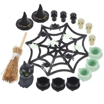Мини-аксессуары для домашнего декора на Хэллоуин, крошечные игрушки, пластиковые фигурки, украшения, 8 см, миниатюрные поделки, миниатюры