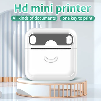 Мини-принтер Портативный принтер для термопечати наклеек Беспроводной карманный принтер без чернил для изготовления самоклеящихся этикеток для Android IOS