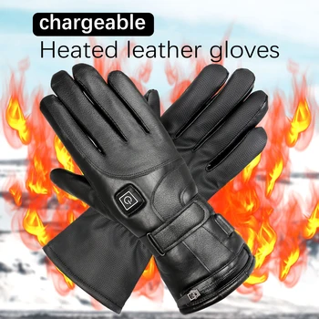 Мужские перчатки с электрическим подогревом, перчатки с подогревом от USB-аккумулятора, зимние спортивные перчатки с подогревом для катания на лыжах, мотоцикле