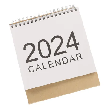 Настольный календарь на 2024 год Маленький настольный бумажный офисный календарь с откидной крышкой-Рабочие календари на 2024 год